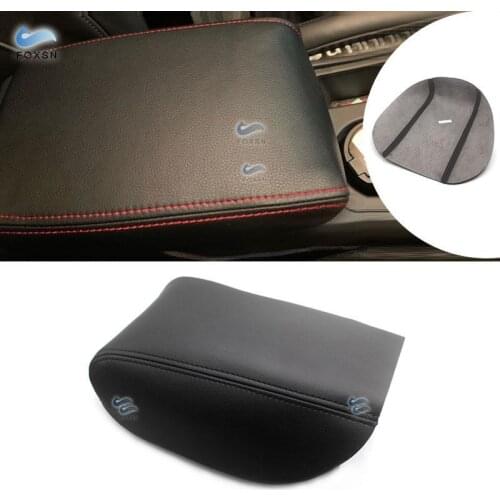 For Audi A4 2009 2010 2011 2012 2013 2014 2015 2016 Microfiber Leather Car Styling Center Armrest Console Lid Box Cover Trim