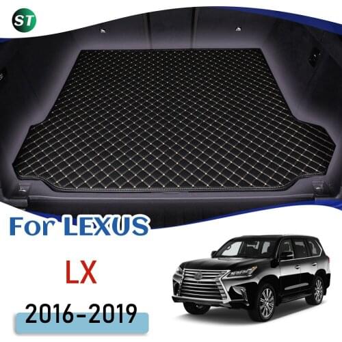 For LEXUS LX 2016-2019 5seats Leather Car Trunk Mat Trunk Boot Mat Liner Pad Cargo pad Carpet Tail Cargo Liner Sline 2017 2018