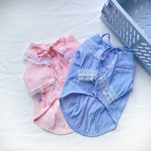 Lace Dog Shirt Summer Dog Clothes Cat Puppy Costume Chihuahua Yorkshire Shih Tzu Poodle Bichon Pug Clothing Pet Outfit Dropship