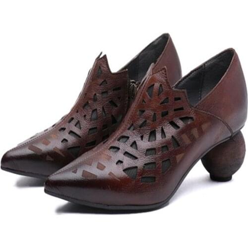 Lingnan story Leather Pumps