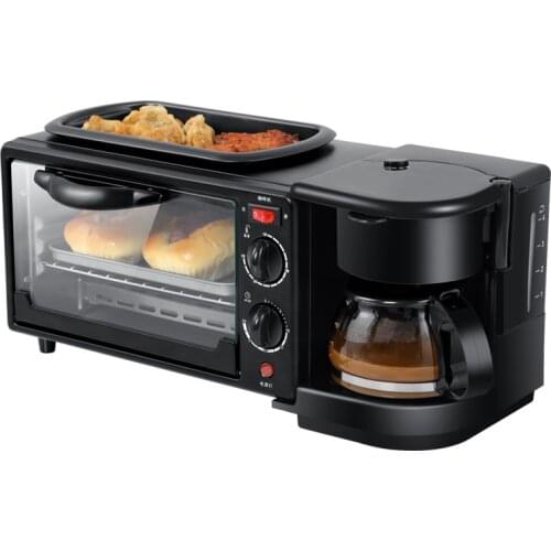 Multifunction Coffee maker frying pan mini oven household bread pizza oven frying pan CUKYI 3 In 1 Electric Breakfast Machine