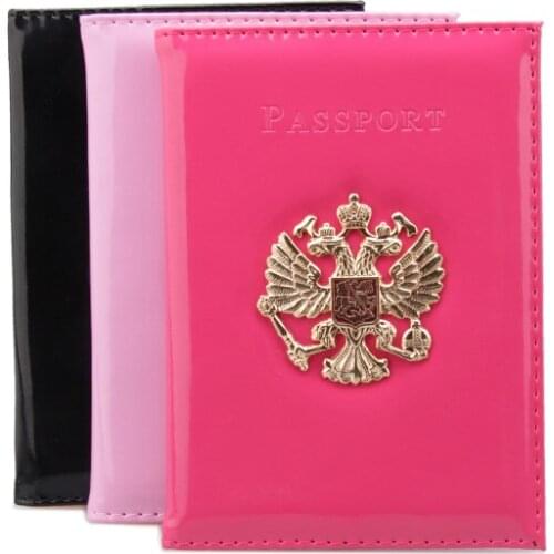 Fashion Russian Passport Cover Casual Travel Passport Holder For Russia Men women Credit Card ID Holders Pu Leather Card Bags