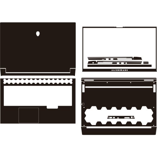 Carbon fiber Laptop Sticker Decal Skin Cover Protector for New 2020 release Alienware M17 R3 17.3"