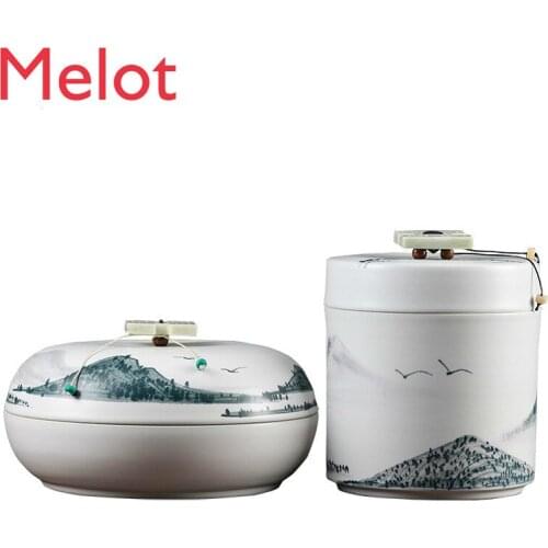 New Chinese Style Classical Zen Ceramic Storage Jar Decoration Room Villa Home Soft Decoration Handicraft Equipment Ornaments