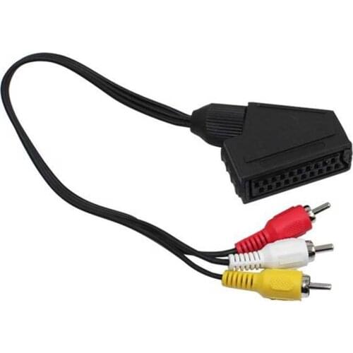 SCART ADAPTER FEMALE/RCA MALE 20 CM CABLE
