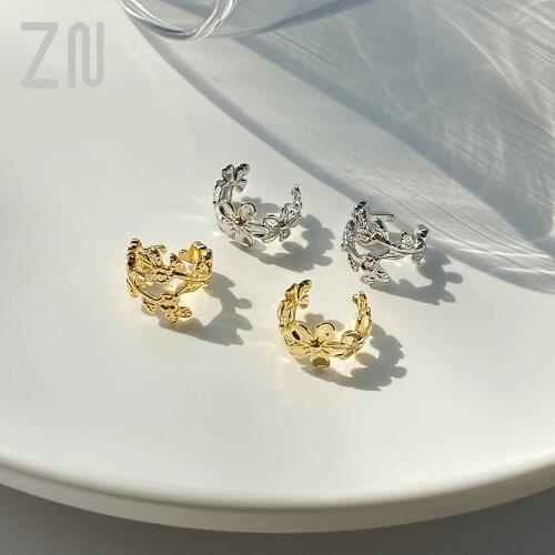 ZN1PC Simple Flower Ear Cuff Ear Clip for Women No Pierced C Shape Geometric Small Earcuff Ear Wrap Earcuff Clips Jewelry