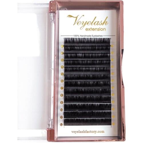 12Rows Faux Mink individual eyelashes soft Shiny classic lashes Eyelash extension natural lashes extension for professionals