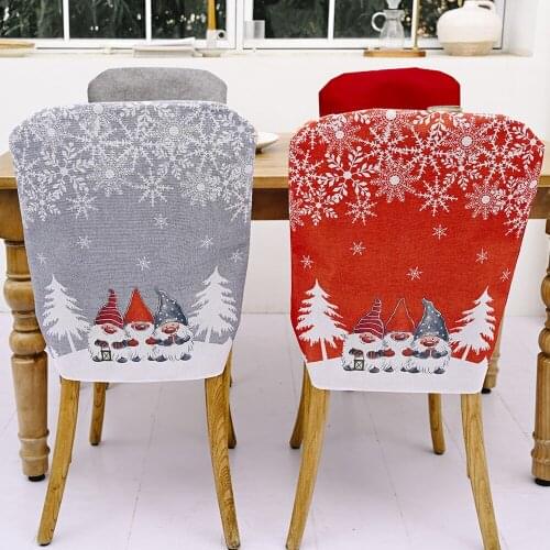 Christmas Chair Covers Santa Claus Hat Christmas Dinner Chair Back Covers Table Party Decor New Year Party Supplies 2022