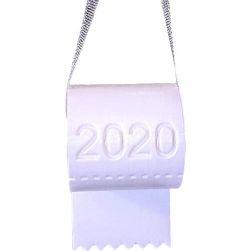 Paper Toilet Christmas Ornament 2020 Theme Holiday Pendants for Home Offices Stores Xmas Decorations