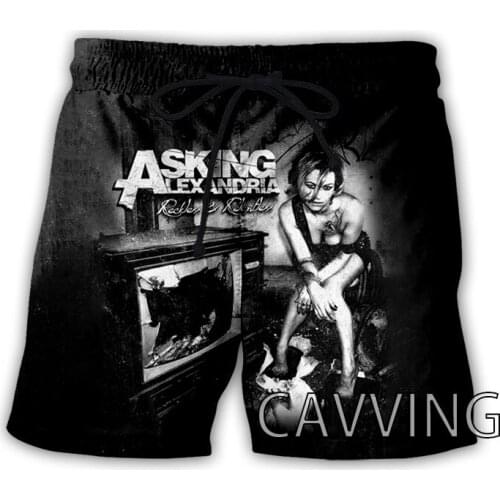 CAVVING 3D Printed Asking Alexandria Summer Beach Shorts Streetwear Quick Dry Casual Shorts Sweat Shorts for Women/men R01
