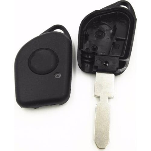 Replacement 1 One Button Car Blank Key Housing Fit For Refit Peugeot 406 408 4006 Key Shell With Hole Key Remote Case Cover Fob