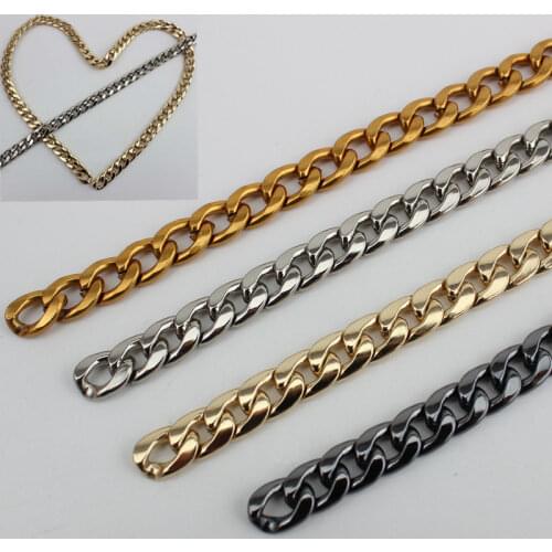 10M 9mm11mm from DIY Accessory Factory Directly bag with flat metal Chains Bags Purses Strap Metal Purse Chain Handle Shoulder
