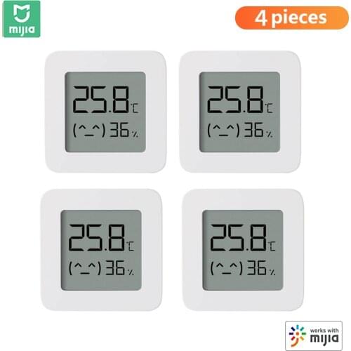 Xiaomi BT Thermometer 2 Wireless Smart Electric Digital Hygrometer Humidity Sensor Work with Mijia APP Smart Home 1-4PCS