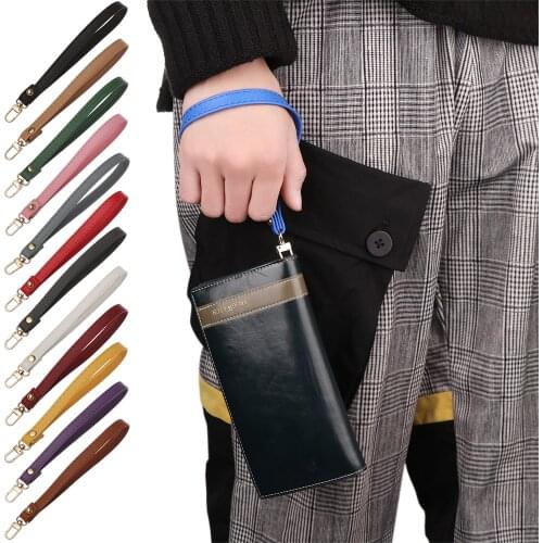 New Fashion Waterproof PU Leather Wallet Strap Belt Portable Replaceable Handbag Metal Bag Wrist Strap Straps Key Belt