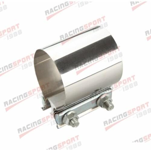 4" inch Stainless Steel Exhaust Muffler Pipe Flat Band Clamp Butt Joint