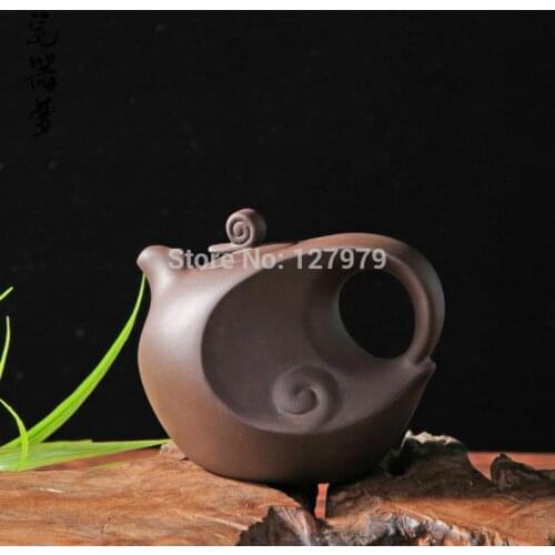 Yixing purple clay teapot about 300Ml the moon style puer oolong teaset clay pot on sale