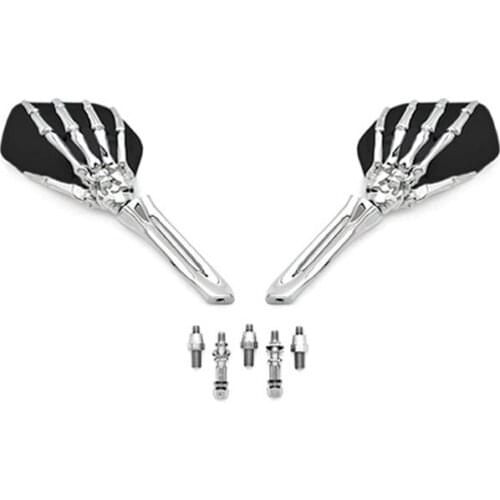Brand new Chrome Black Custom Skeleton Mirrors For Yamaha Virago XV 250 500 535 700 750 920 1100