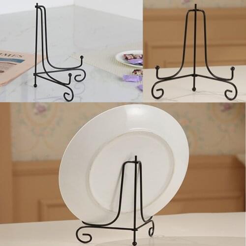 Art Iron Display Stand Bracket Storage Rack Plate Stands Support Holder for Bowl Plate Art Photo Picture Frame Home Decor Tools