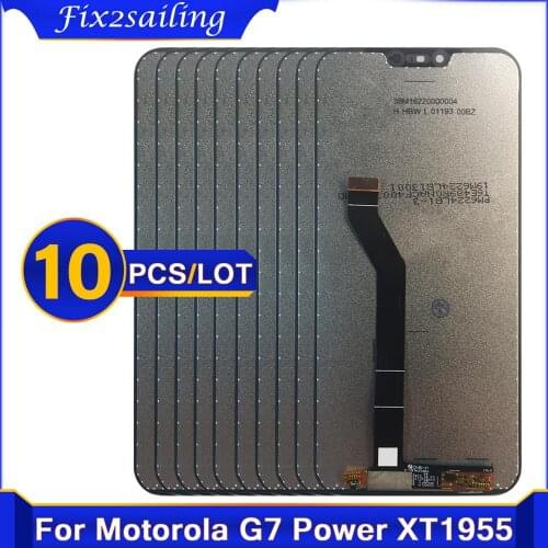 10Piece/lot For Motorola G7 Power XT1955 6.2" LCD Display Touch Screen Digitizer Assembly Replacement For Moto G7Power 100% Test