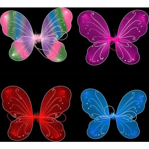 1PCs Hot Princess Kids Girl Fairy Butterfly Wings Fancy Dress Party Costume Girls Fancy Dress Dressing Up Cosplay Costume Props