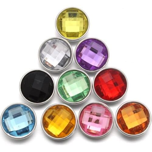 10pcs/lot Colorful Snap Button Jewelry Mixed Style Ginger Resin 18mm Snap Buttons fit Snap Bracelet Bangles