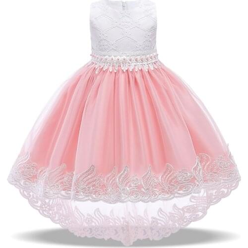 2021 Winter Baby Bridesmaid Wedding Dress For Girls Princess Girl Beading Tutu Dress Kids Children Clothes Dresses Party 4 Color