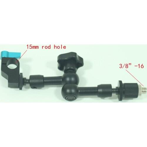 7 Inches magic arm w/ 15mm Rod Clamp 3/8" adaptor fr Mounting LED light, Monitor