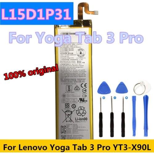 2020 High Quality Original 4000mAh L15D1P31 Replacement Battery For Lenovo Yoga Tab 3 Pro YT3-X90L Tablet