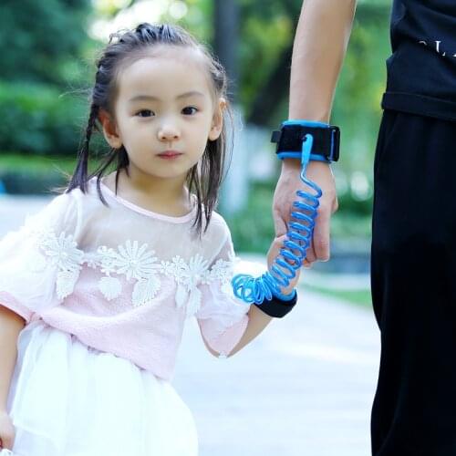 1.5m 2.5m Adjustable Kids Safety Anti-lost Wrist Link Band Children Braclet Wristband Baby Toddler Harness Leash Strap