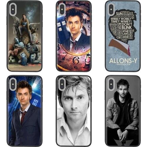 Black Shell 3D Tardis Doctor Who With David Tennant New Released For Galaxy S30 S21 S20 Fe S10 S10E S9 S8 S7 S6 Edge Lite Plus