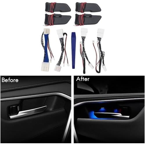 For Toyota Corolla 2020 2021 ​Door Bowl Armrest Atmosphere Light Interior LED Blue Door Bowl Handle Frame Light