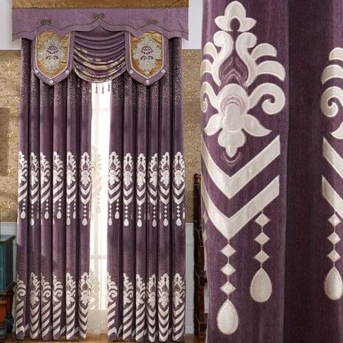 European Luxury Curtains For Living Room Embroidery Thick Window Drapes Balcony Bedroom Custom Size