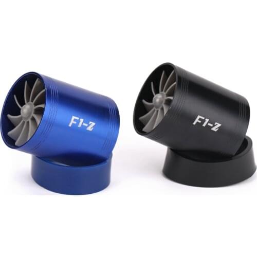 F1-Z Car Turbine Double-Sided 3000RPM Turbocharger Fuel Saver Fan Intake Supercharger Bearing 3 Covers Car Insole Torque Enhance
