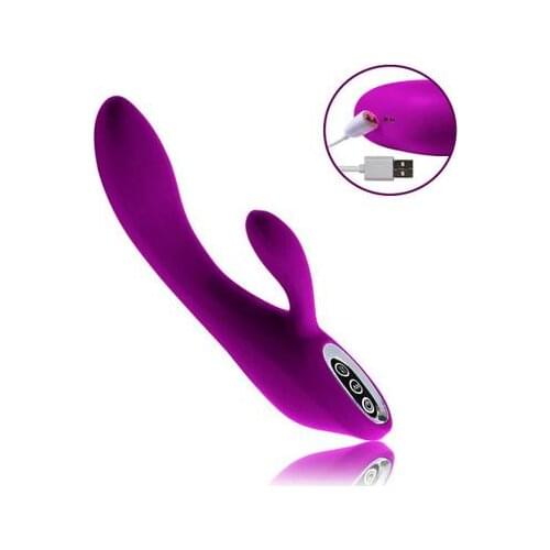 G spot Rabbit Vibrator Dildo Vibe Dual Motor Rechargeable Waterproof Clit Stimulator with 12 Vibration Modes Sex Toys 10pcs/lot