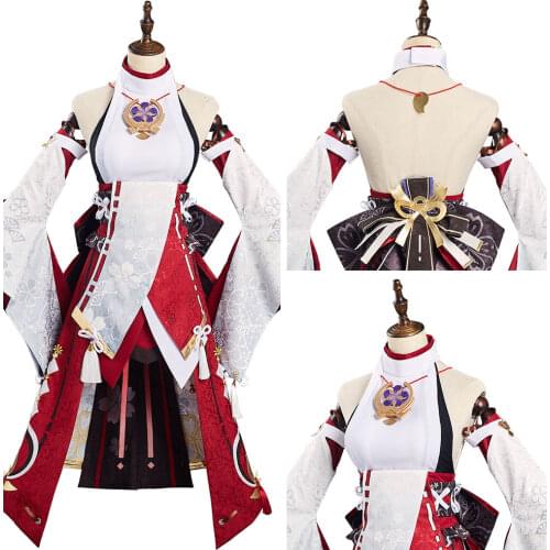Genshin Impact Cosplay Yae Miko Cosplay Costume Outfits Halloween Carnival Suit