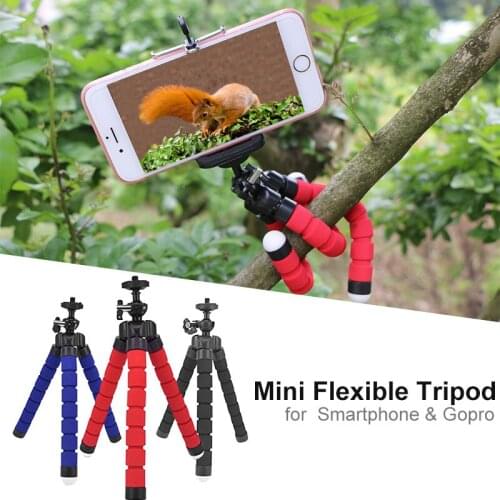 Mini Flexible Tripod Sponge Octopus With Phone Clip For iPhone Xiaomi Huawei Smartphone Gopro Camera Accessories Tripod