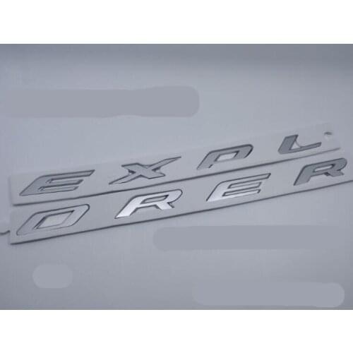 For Graphite Hood Emblem Silver Letters fit For 2011-2019 Ford Explorer Sport Decals