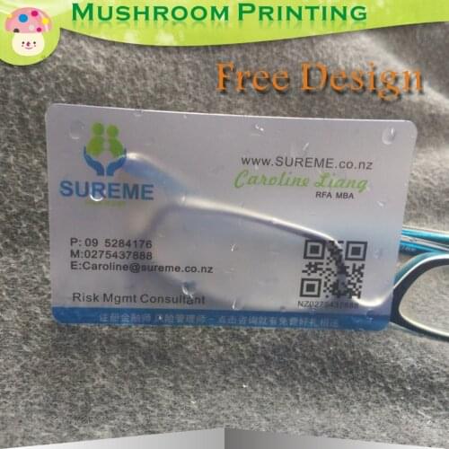 Custom business card printing /plastic transparent clear VIP pvc card print/waterproof name visiting card Printing/free shipping