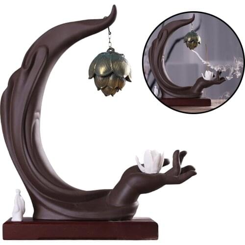 Ceramic Cone Holder Burner Ceramic Zen Backflow Incense Burner Home Decor Incense Holder Aromatherapy