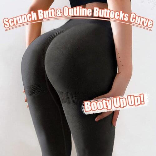 KIWI RATA Women Scrunch Butt Lifting Seamless Leggings Booty High Waisted Workout Yoga Pants Tummy Control Leggings