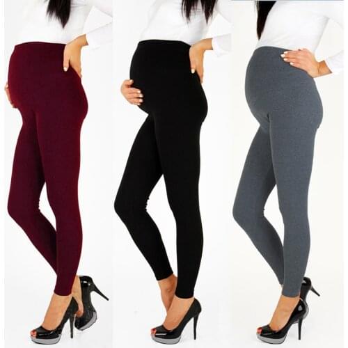 Pregnant Women Soft Maternity Leggings Pregnancy Pants Women Ladies Soft Cotton High Waist Stretchy Leggings