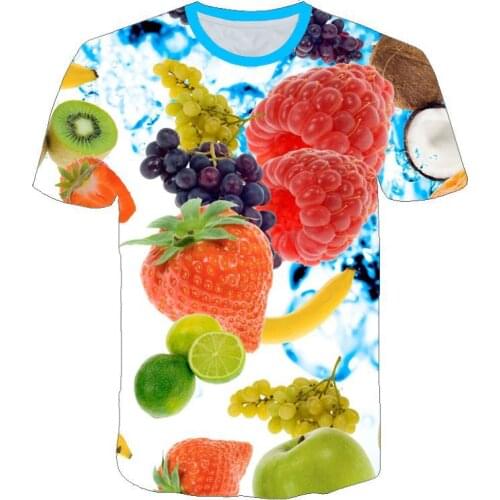 Summer funny Fruits 3D t shirt Men Cans of Beer Printed Hip Hop Crewneck short Sleeve Men/Women t-shirt tee tops