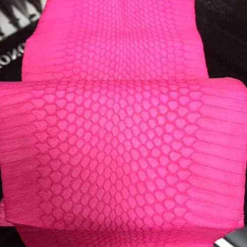 Matte Dull Pink Fuschia Genuine Snake Leather Piece ,Back Skin, for Sandal/Purse,Free Shipping