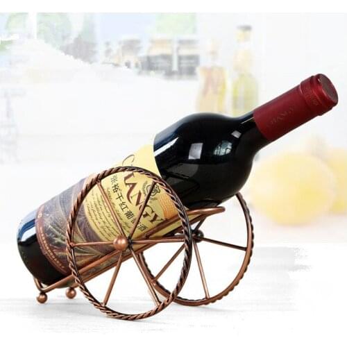 1PC Retro Metal Cube Wine Holder iron Red Wine Rack Home Beer whisky Bottles Support Tool Furnishings Accessories JL 217