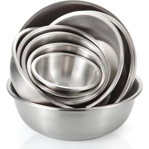 304 Baking Stainless Steel Bowl Soup Bowl Basin Fruit Salad Storage Mixing Bowl Kitchen Cooking Tool Tableware