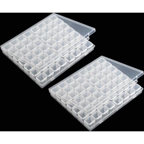 New Diamond embroidery diamond painting tool! Daimond transparent plastic 56 girds storage box, jewelry Drill Storage Box Gift