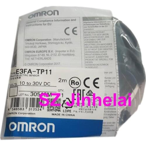 OMRON E3FA-TP11 Authentic Original Photoelectric Switch PNP 2M (E3FA-TP11-L and E3FA-TP11-D)
