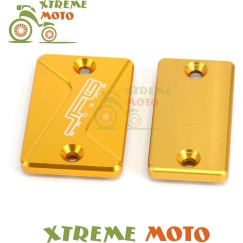 CNC Motorcycle Front And Rear Brake Reservoir Fluid Cover Cap For DRZ DRZ400S DRZ400SM 2000-2015 Motocross Dirt Bike