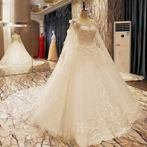 Real photo of the wedding dress Ball Gown Wedding Dresses Newest Sexy Designer Bridal Wedding Gowns With Sleeves