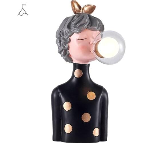 Romantic Lovely Glass Bubble Gum Table Lamp for Living Room Decoration Kids/Girls/Princess Room Bedside Bedside Background Cafe